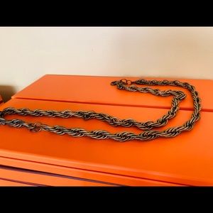 Gold/Bronze Chain Necklace + Knot necklace